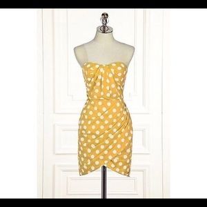 Leifsdottir Anthropologie Yellow dot dress. Sz 4